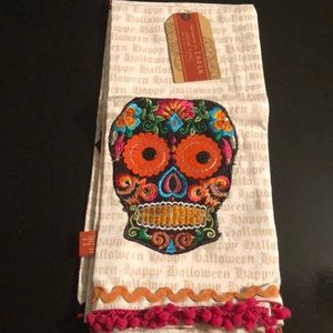 Sugar skull kitchen towels
